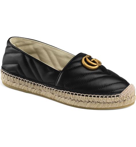 pilar gg matelassé chevron flat espadrille gucci|Gucci Espadrilles Shoes For Women .